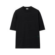 Gestreepte Crew Neck T-shirts en Polos Burberry , Black , Heren