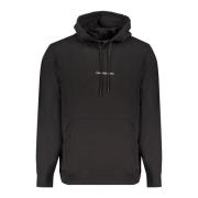 Zwarte hoodie met logoprint Calvin Klein , Black , Heren