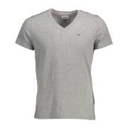 Korte Mouw T-Shirt Grijs Mannen Tommy Hilfiger , Gray , Heren