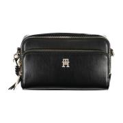 Zwarte Dames Schoudertas met Rits Tommy Hilfiger , Black , Dames