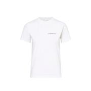 Logo Tee, Ronde Hals, Slim Fit Victoria Beckham , White , Dames