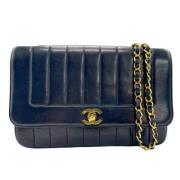 Pre-owned Leather chanel-bags Chanel Vintage , Blue , Dames