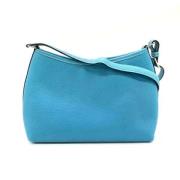 Pre-owned Leather shoulder-bags Hermès Vintage , Blue , Dames