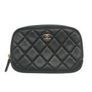 Pre-owned Leather handbags Chanel Vintage , Black , Dames