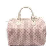 Pre-owned Canvas handbags Louis Vuitton Vintage , White , Dames