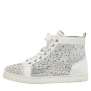 Pre-owned Leather sneakers Christian Louboutin Pre-owned , White , Dam...