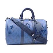 Pre-owned Fabric louis-vuitton-bags Louis Vuitton Vintage , Blue , Dam...