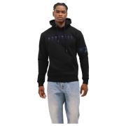 Omega Hoodie Heren Zwart/Blauw Quotrell , Black , Heren