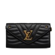 Pre-owned Leather wallets Louis Vuitton Vintage , Black , Dames