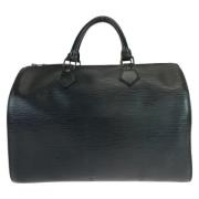 Pre-owned Leather handbags Louis Vuitton Vintage , Black , Dames