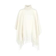 Elegante Cape voor Stijlvolle Outfits Fabiana Filippi , White , Dames