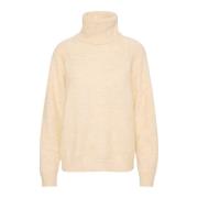 Gezellige Rollneck Pullover Ice Melange Saint Tropez , Beige , Dames