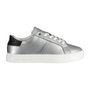 Sportieve zilveren veterschoenen met contrastzool Calvin Klein , Gray ...