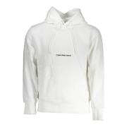 Witte Hoodie met Centrale Zak Calvin Klein , White , Heren