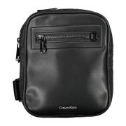 Verstelbare Schoudertas Zwart Contrastdetails Calvin Klein , Black , H...