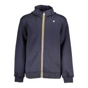 Sportieve Hoodie Jas Blauw Contrast Details K-Way , Blue , Heren