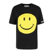 Casual Katoenen T-shirt Moschino , Black , Dames