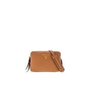 Kaneel Leren Schoudertas Prada , Brown , Dames