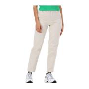 Hoge Taille Mom Twill Jeans Gestuz , Beige , Dames