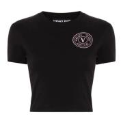 Stijlvolle T-shirts en Polos Versace Jeans Couture , Black , Dames