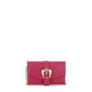 Fuchsia Pochette Portemonnee met Barok Gesp Versace Jeans Couture , Pi...