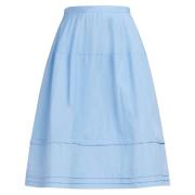 Poplin uitlopende midi-rok Marni , Blue , Dames