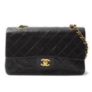 Pre-owned Leather chanel-bags Chanel Vintage , Black , Dames