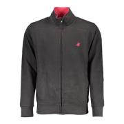 Geborduurde Zip Polo Sweatshirt U.s. Polo Assn. , Black , Heren