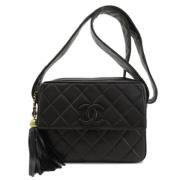 Pre-owned Leather chanel-bags Chanel Vintage , Black , Dames