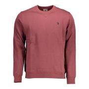 Paarse Lange Mouw Crewneck Sweatshirt U.s. Polo Assn. , Purple , Heren