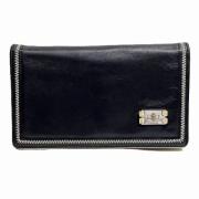 Pre-owned Leather wallets Chanel Vintage , Black , Dames