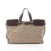 Pre-owned Canvas gucci-bags Gucci Vintage , Brown , Dames