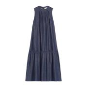 Turchia Jurk met Uniek Ontwerp Max Mara Weekend , Blue , Dames