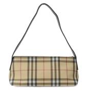 Pre-owned Canvas shoulder-bags Burberry Vintage , Beige , Dames