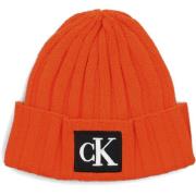 Monogram Rib Beanie Rood Calvin Klein , Red , Dames