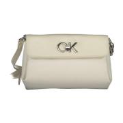 Beige Schoudertas met Kettinghandvat Calvin Klein , Beige , Dames