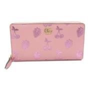 Pre-owned Leather wallets Gucci Vintage , Pink , Dames