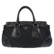 Pre-owned Canvas prada-bags Prada Vintage , Black , Dames