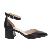 Leren Hoge Hakken Schoenen voor Vrouwen Nerogiardini , Black , Dames