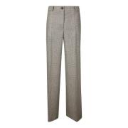 Houndstooth Wollen Broek Zachte Pasvorm P.a.r.o.s.h. , Beige , Dames