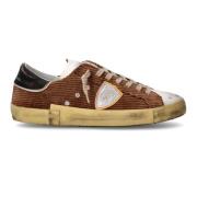 Cognac Corduroy Urban Sneakers Philippe Model , Multicolor , Heren