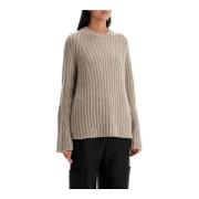 Cashmere crew neck pullover Khaite , Beige , Dames