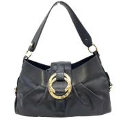 Pre-owned Leather handbags Bvlgari Vintage , Black , Dames