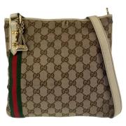 Pre-owned Canvas gucci-bags Gucci Vintage , Beige , Dames