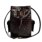 Pre-owned Leather shoulder-bags Yves Saint Laurent Vintage , Brown , D...