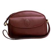 Pre-owned Leather shoulder-bags Cartier Vintage , Brown , Dames