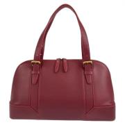 Pre-owned Leather handbags Burberry Vintage , Red , Dames