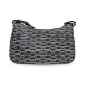 Monogram Tracolla Rits Charm Zak Emporio Armani , Black , Dames