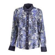 Blauwe Damesblouse met Lange Mouwen Gant , Blue , Dames