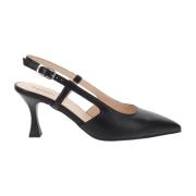 Leren Hoge Hakken Elegante Stijl Nerogiardini , Black , Dames